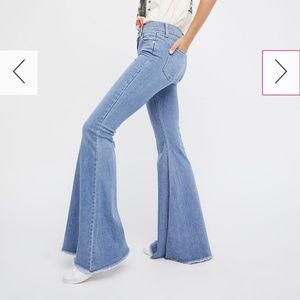 Free People NEW W/ TAGS Denim Super Flare Jeans